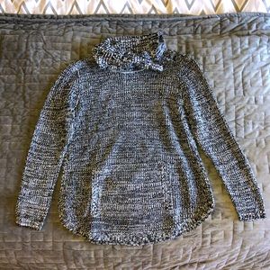 Turtleneck poncho sweater